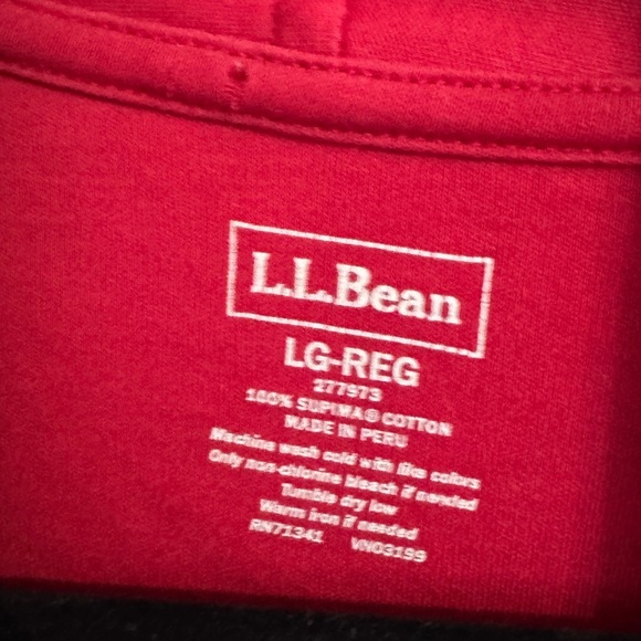 L.L. Bean Red Cardigan Sweater Lightweight Knit - Picture 2 of 3